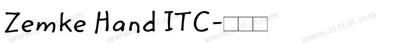 Zemke Hand ITC字体转换